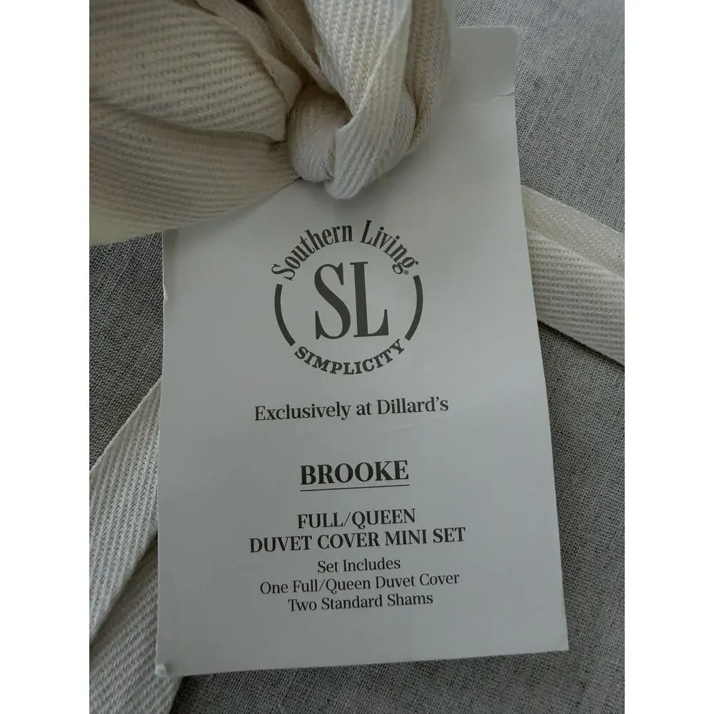 Southern Living Simplicity Collection Brooke Duvet Cover MiniSet Full/Queen $339